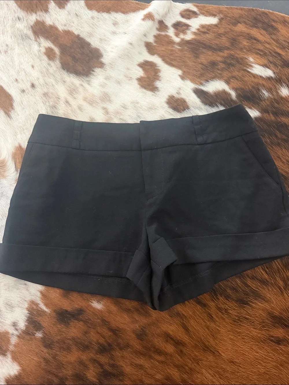 Forever 21 Black High Waist Cuffed Women's Shorts